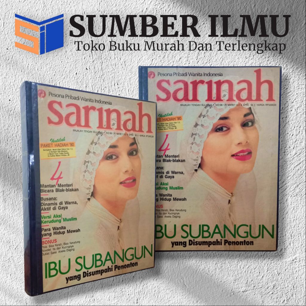 Bundel Majalah Sarinah th 1990 dan Kartini  th 1988 isi 4 Majalah (second)