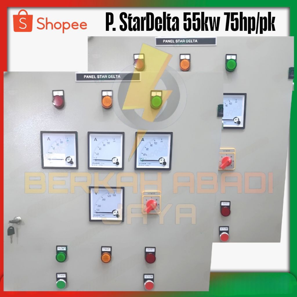 panel star delta 55kw 75hp/pk analog meter