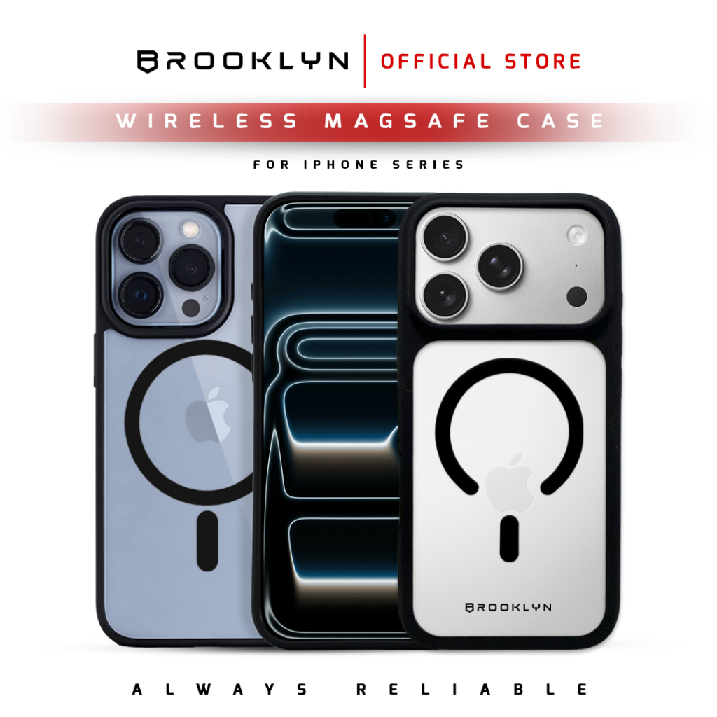 Brooklyn Black Edition MagSafe Casing iPhone 17/16/15/14/13/12 Pro/Max/Plus/Air