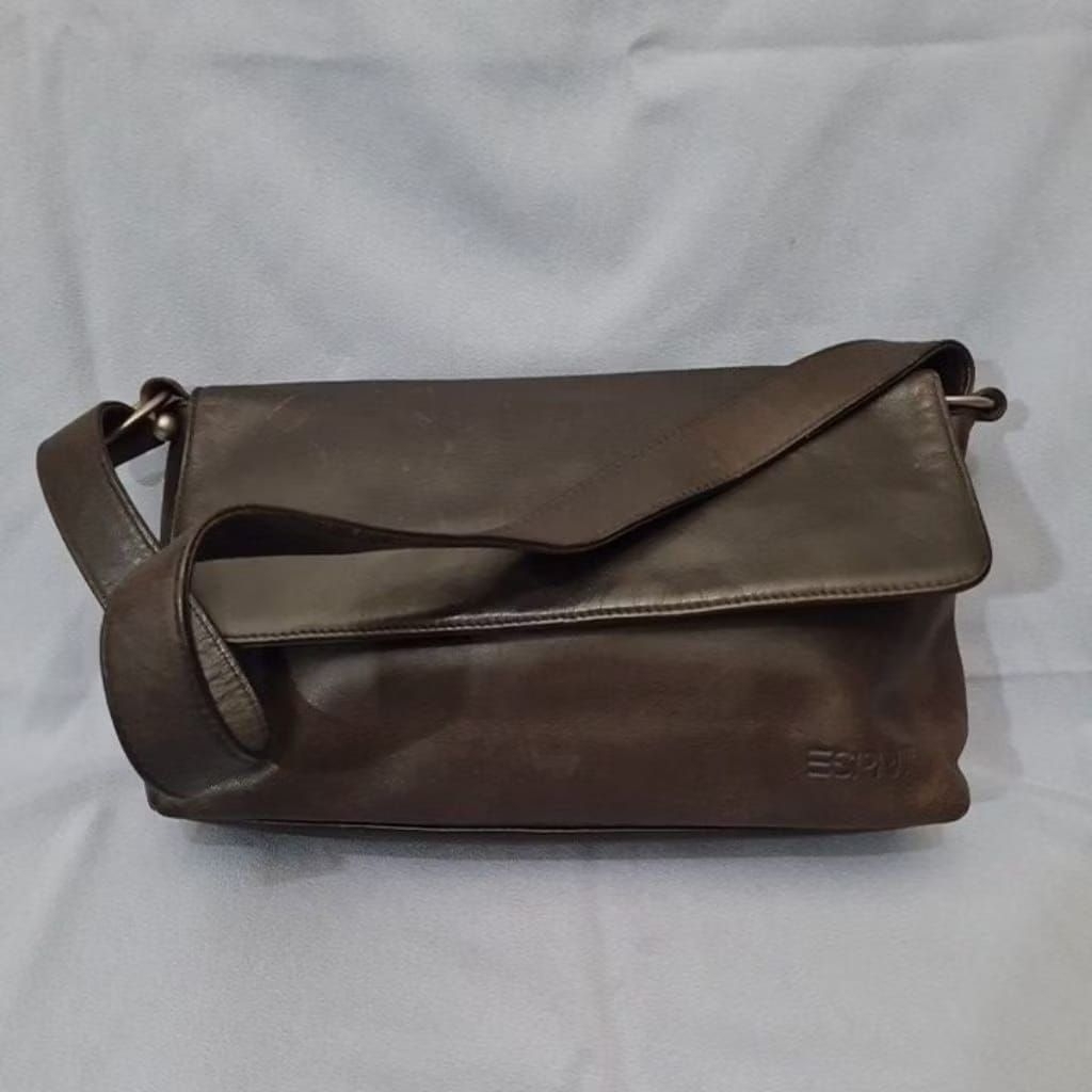 Tas ESPRIT Kulit Asli Brown Coffee Shoulder Preloved