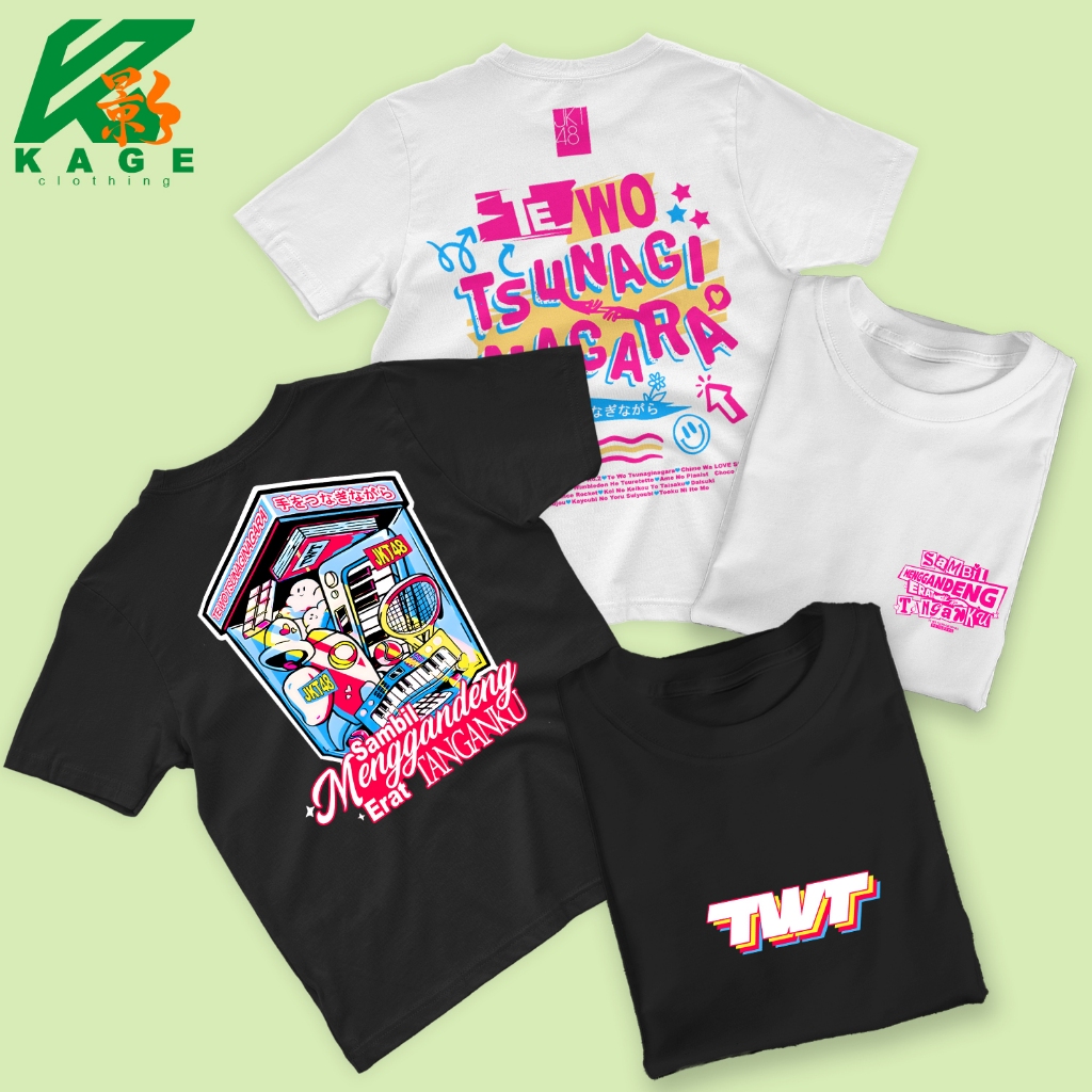 Kaos Pria JKT48 SETLIST SAMBIL MENGGANDENG ERAT TANGANKU Dewasa Baju Atasan kaos 30s cotton combed U