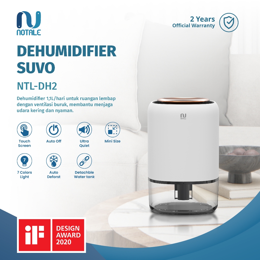 Notale Dehumidifier Suvo Penyerap Lembab Ruangan Dehumidifier Ruangan Dehumidifier Serap Lembab NTL-