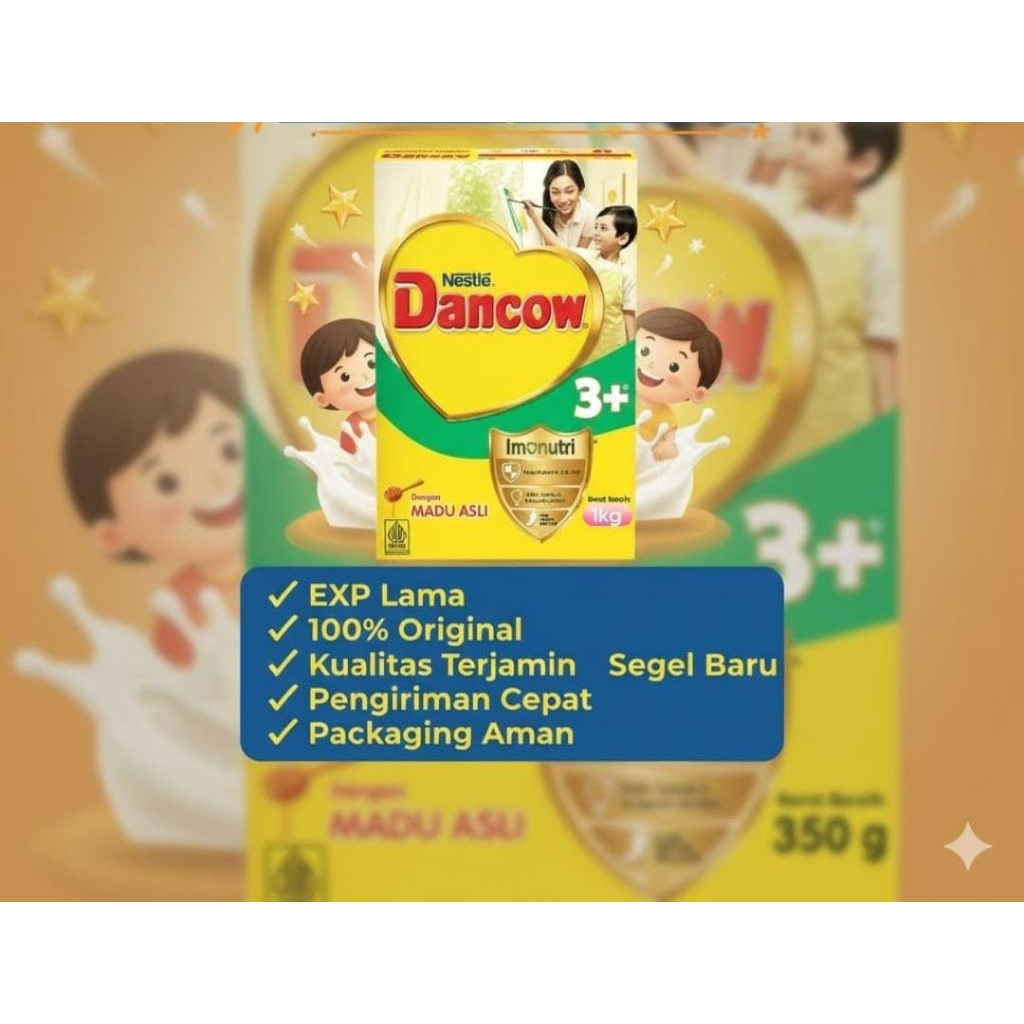 SUSU DANCOW 3+ VARIAN MADU 1KG EXPIRED 2027 (LANGSUNG KIRIM + PACKING AMAN)