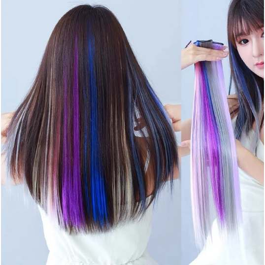 Wig Wik Rambut Palsu Sambung Aksesoris Fashion Wanira Korean Style Warna Warni