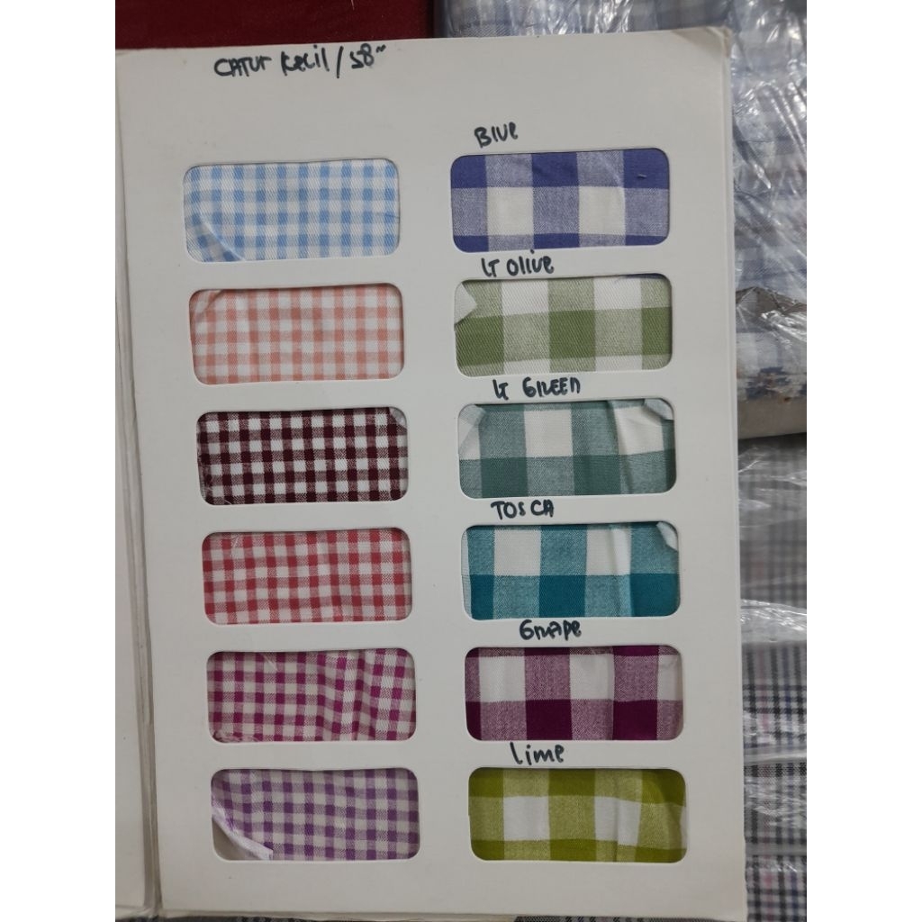 kain kotak kotak / katun jepang