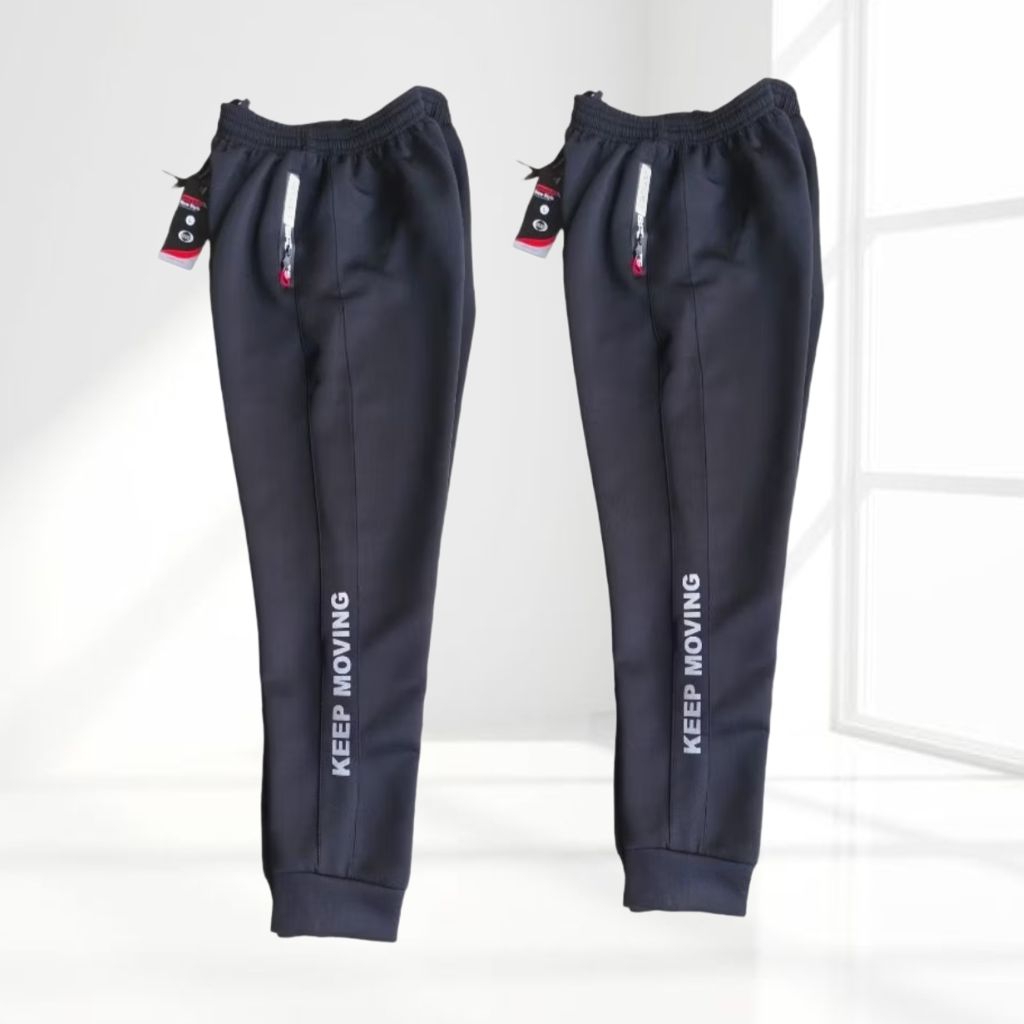 Celana running pria celana training olahraga fitnes senam aerobik bahan Misty tebal elastis