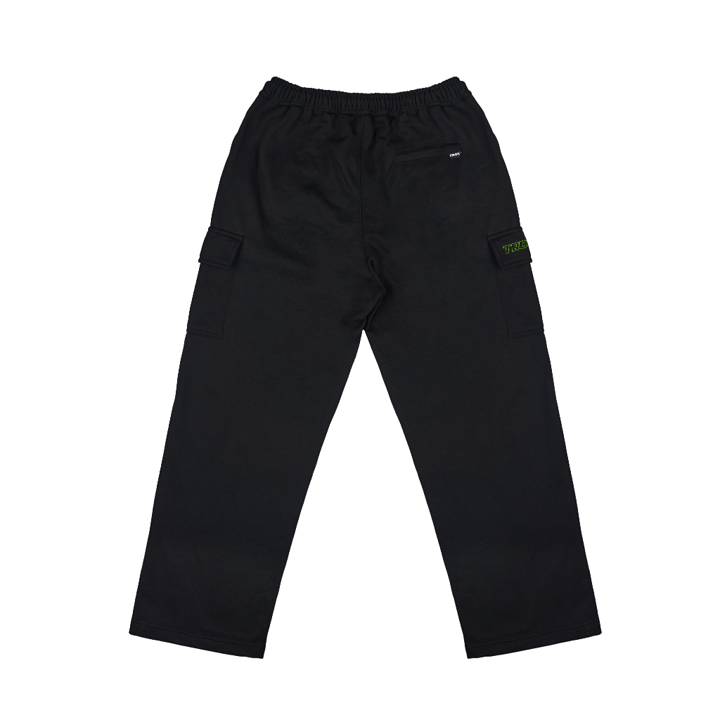 Troy Company Baggy Cargo Long Pants Black 0274 - Celana Panjang Cargo Fleece Hitam LFC 3357