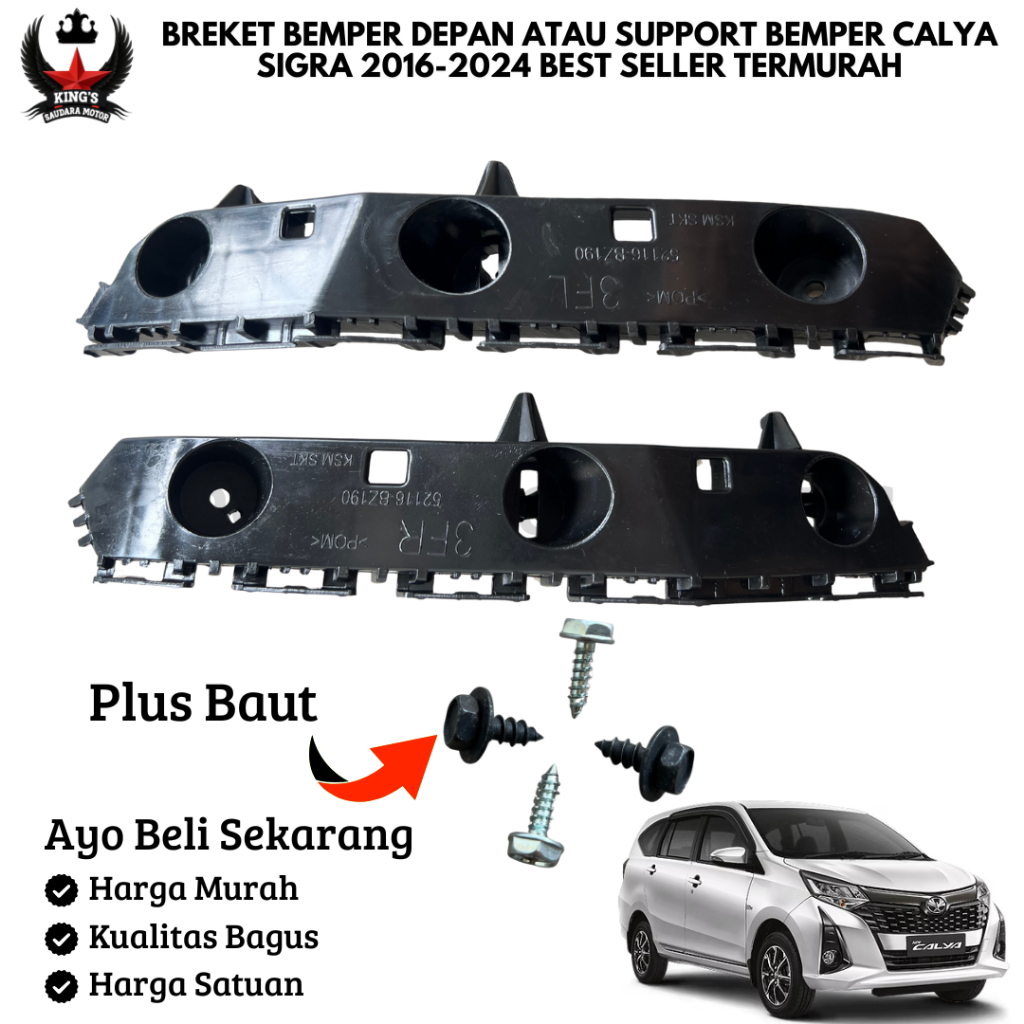 Breket Bemper Depan Atau Support  Bemper Depan Calya Dan Sigra  2016-2024 Plus Baut 2 PCS
