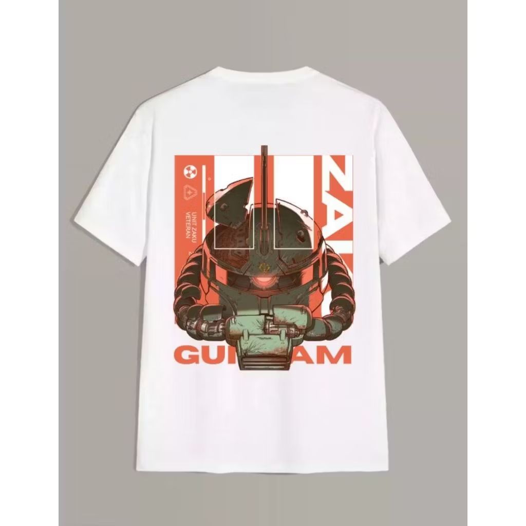 Zelipo T-shirt Gundam Zaku II Mobile Suit Gundam Seed Destiny baju anime kaos anime Baju Gundam baju