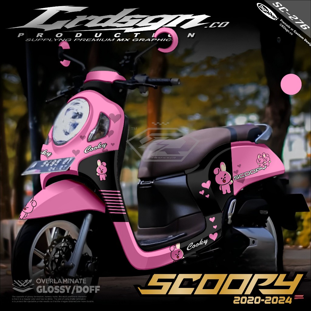 Decal Sticker Scoopy New 2020-2023 Full Body FI Scopy Dekal Stiker Prestige Free Tema Bt21 Lucu Unik