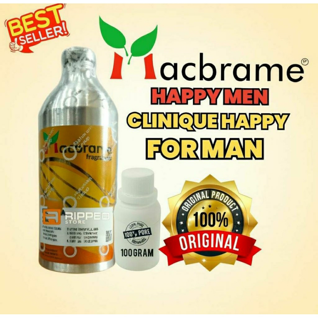 100ml Bibit Parfum Murni Clinique Happy Man || Original Macbrame