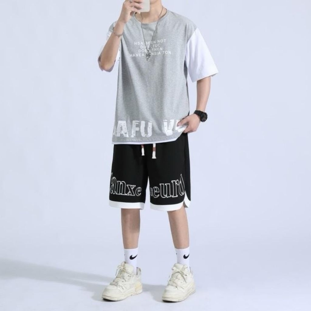 Setelan Baju Pria Distro(Baju+Celana