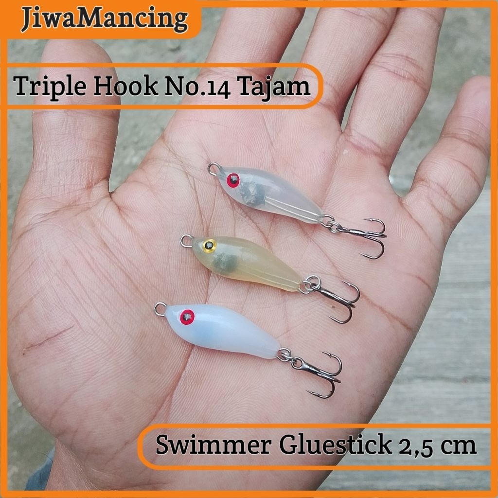 Umpan Casting Hampala Baby Gt Swimmer GlueStick 2,5cm Lure Swimbait