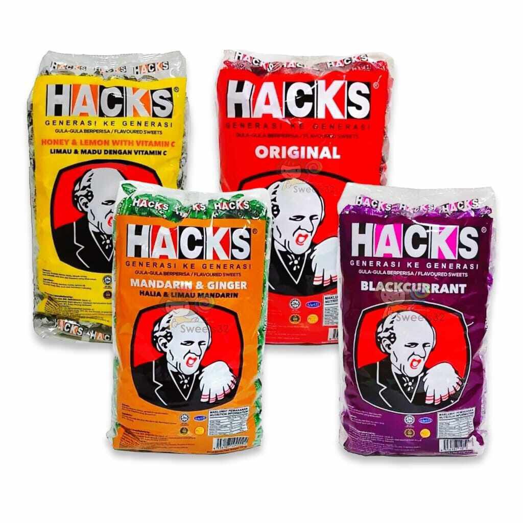 HACKS Permen Malaysia REPACK 84 gr 20 pcs • Original Blackcurrant Mandarin Ginger Honey Lemon Mint M
