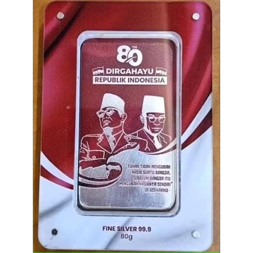 Silverium 80gr Special Kemerdekaan Indonesia 80 gr 80 tahun