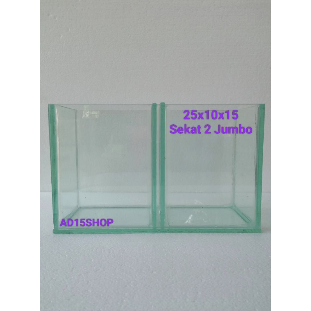 soliter cupang sekat soliter sekat dua jumbo 25x10x15 aquarium sekat jumbo soliter sakat jumbo