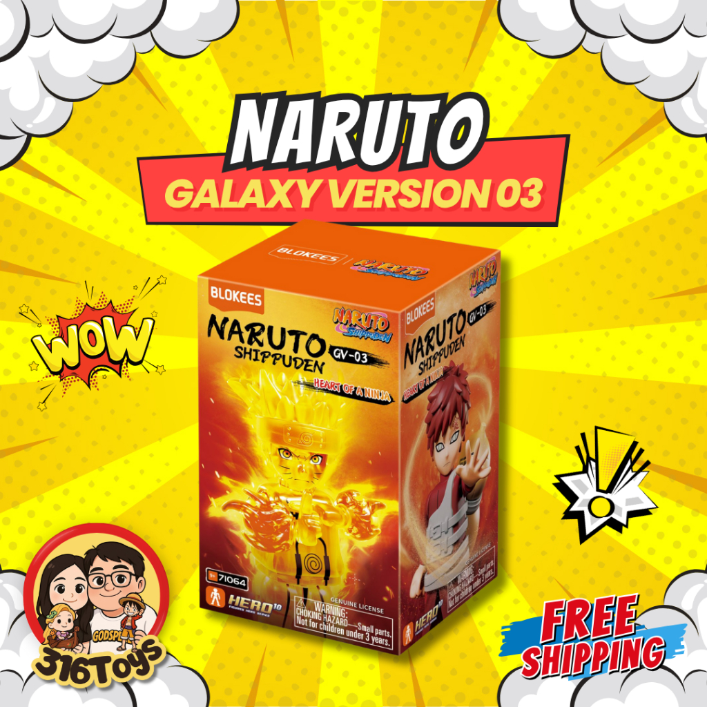 [NEW] BLOKEES Figures Naruto GV-03 Heart Of Ninja / Naruto Galaxy Version 03 Action Toy Figures Blok