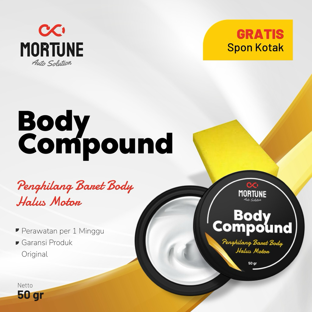 Mortune coumpond body motor / mobil penghilang baret halus / ringan 50 gram