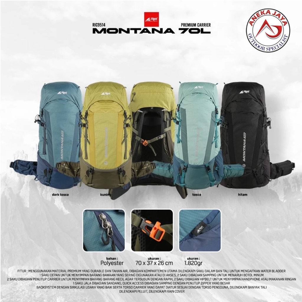 ANEKA JAYA- CARRIER AREI MONTANA 70 LITER