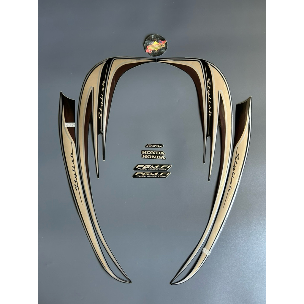 STRIPING STIKER SCOOPY STYLISH 2014 HITAM GRADE ORI