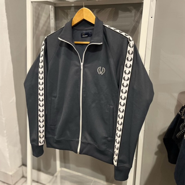 Fred Perry Track top Taped Grey (L youth fit M)