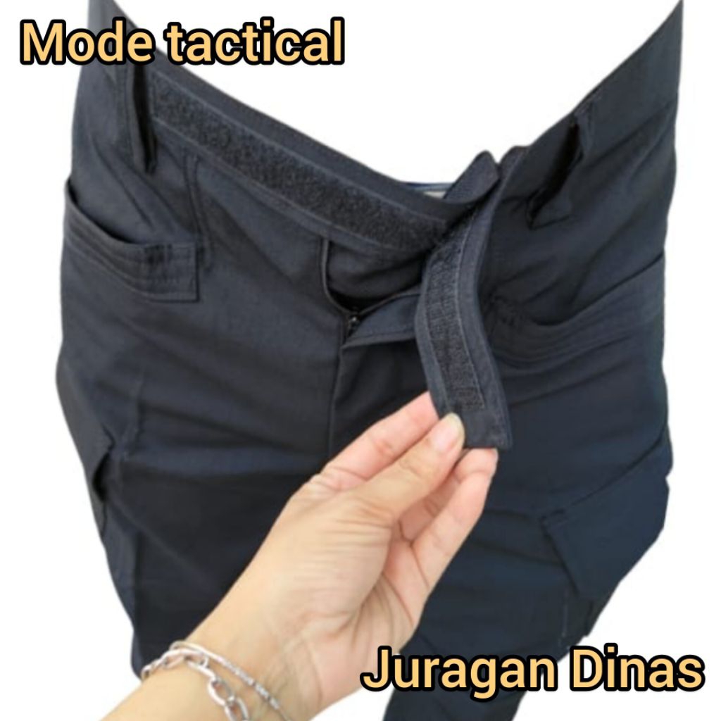 (Bahan Ripstok & Halus) 2024 Celana PDL Tactical Hitam Brimob Jatah POLRI Original