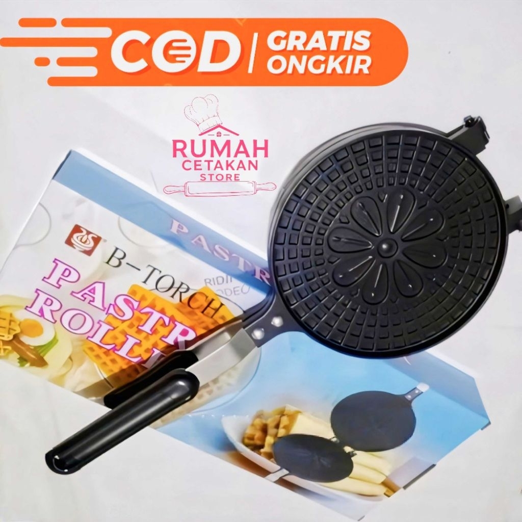 Cetakan/Teflon Kue Semprong /Teflon Egg Roller Maker Pastry