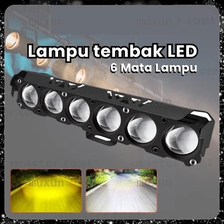 promo Lampu tembak Motor Mobil LED Laser D2 D3 transformer 2 Warna Putih Kuning 6Mata/5mata/4mata/3m