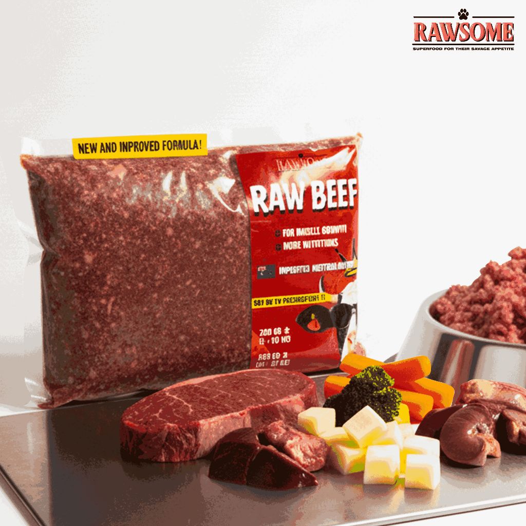 Rawsome Raw Beef Dog Food / Makanan Basah Anjing (Sapi)