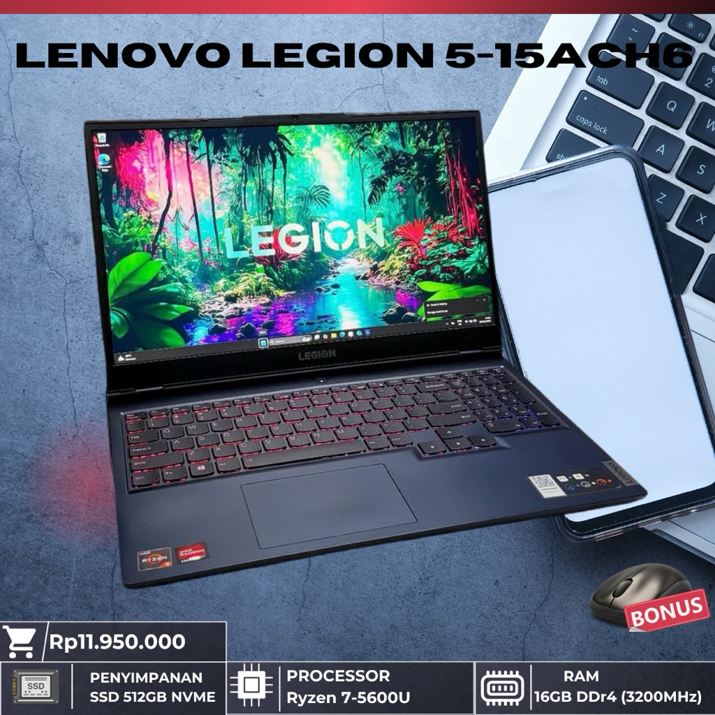 LAPTOP GAMING  LENOVO LEGION 5-A15ACH6