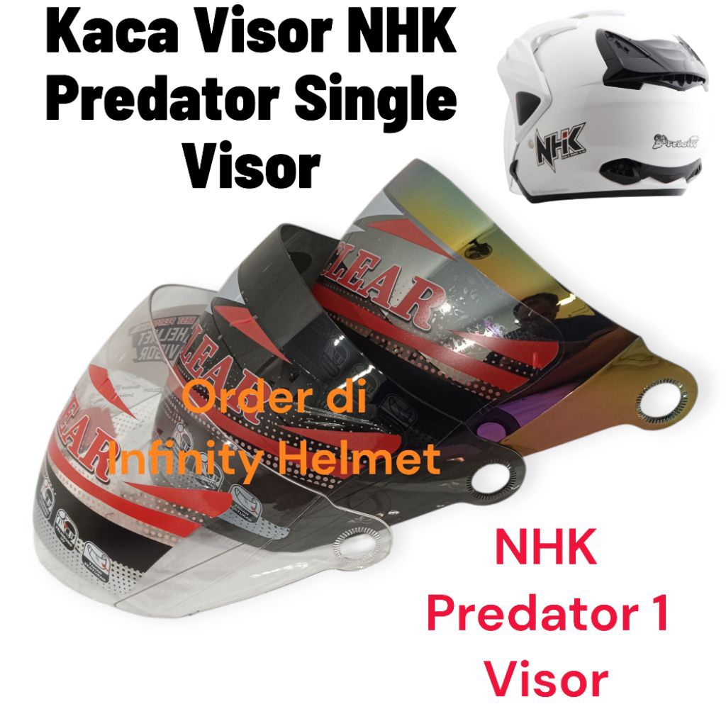 KACA HELM NHK PREDATOR 1 VISOR KACA VISOR HELM MHK PREDATOR SINGLE VISOR