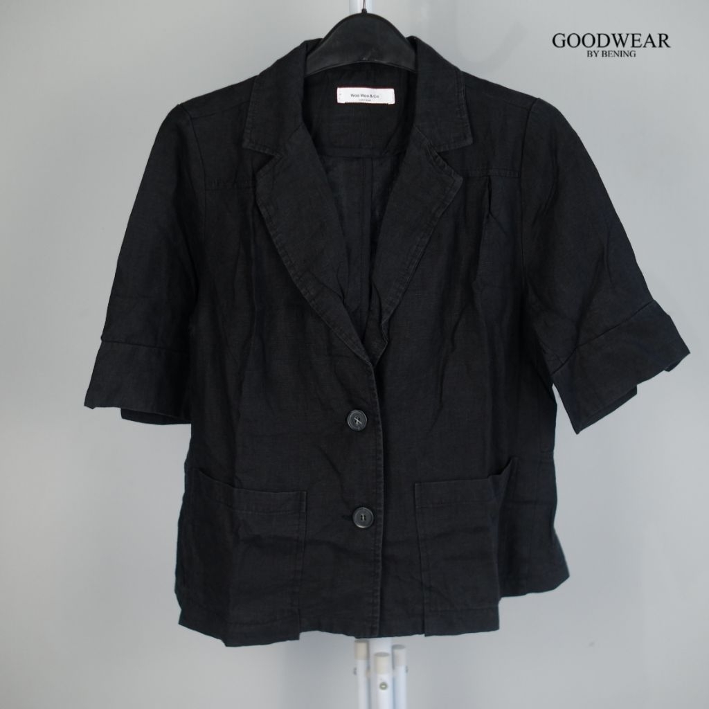 Blazer Hitam - Lengan Pendek
