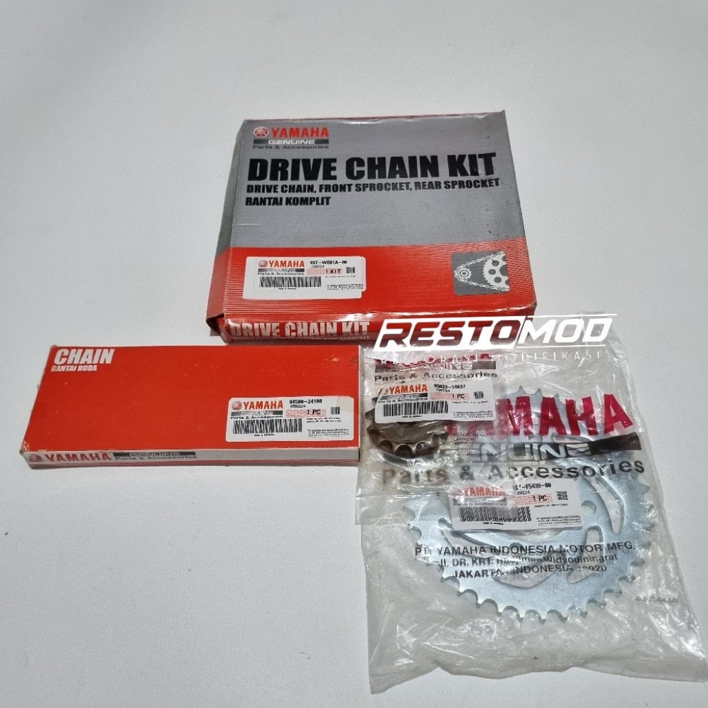 Gir set F1ZR original yamaha gear set force 1 z rantai set fizr asli rante set gear rantai f1zr asli