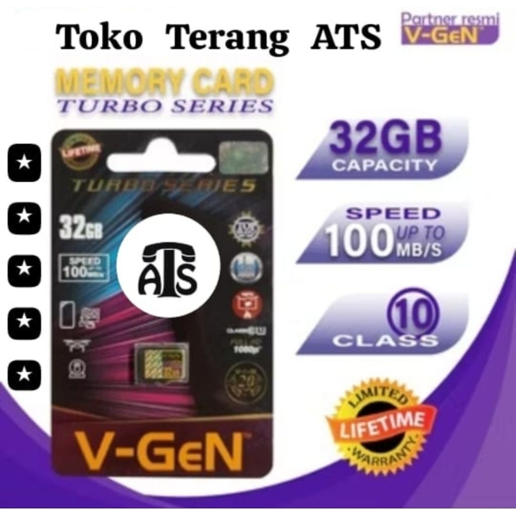 Kartu Memori VGEN 4GB 8GB 16GB 32GB 64GB 128GB 256GB 512GB Class 6 / Class 10 mmc Memory Micro SD Ca