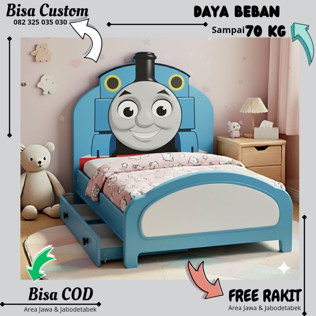 Tempat Tidur Anak Laki Laki Thomas