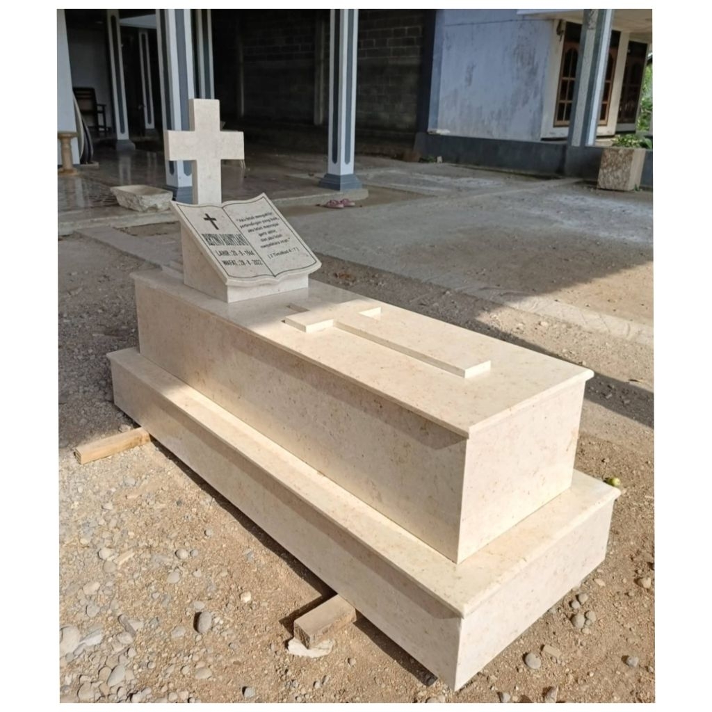 Kijing Makam Kristen Marmer ( bisa custom )