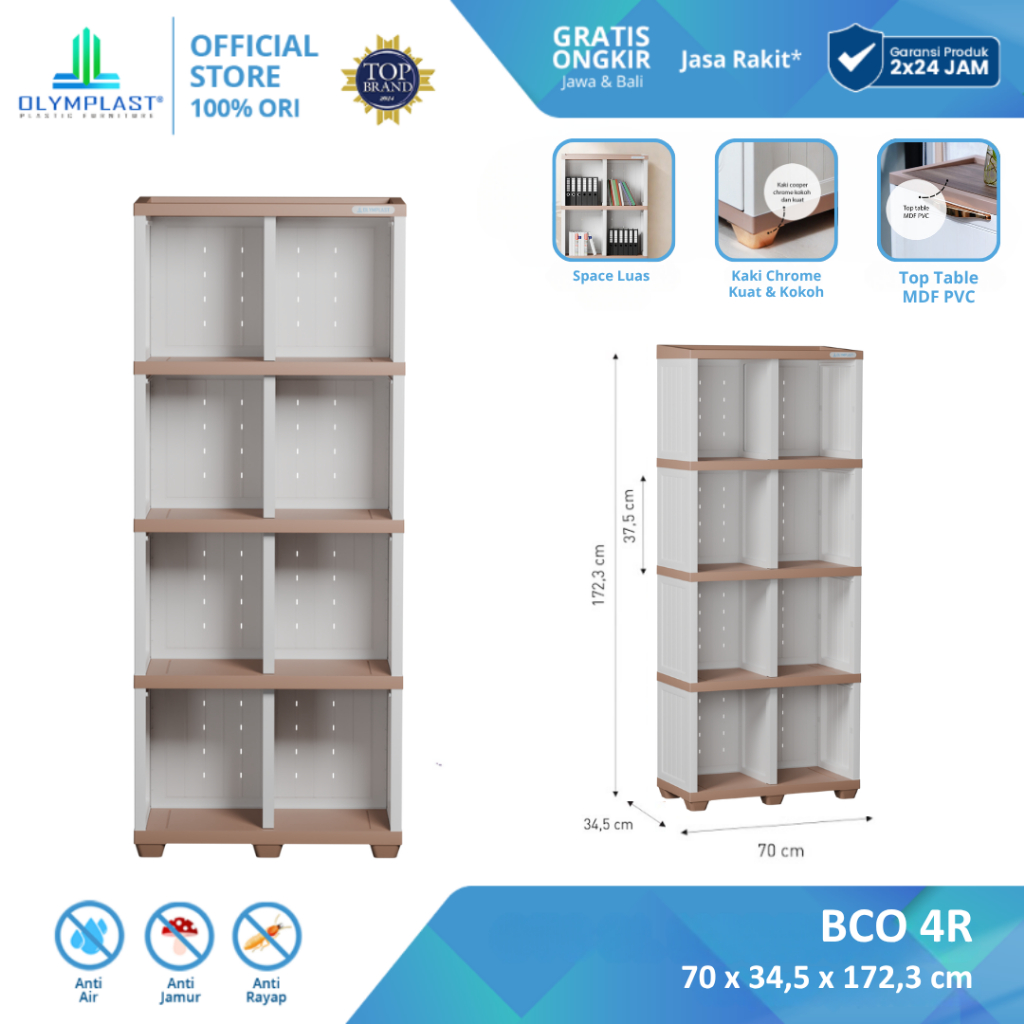 Olymplast BCO 4R / Lemari Serbaguna Plastik / Lemari Pakaian / Lemari Hias
