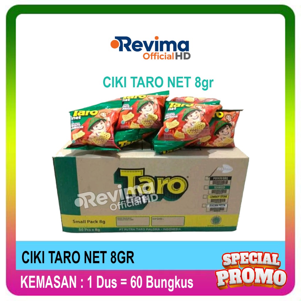 Snack TARO NET Kemassan 1 Dus isi 60 Bungkus 9gr