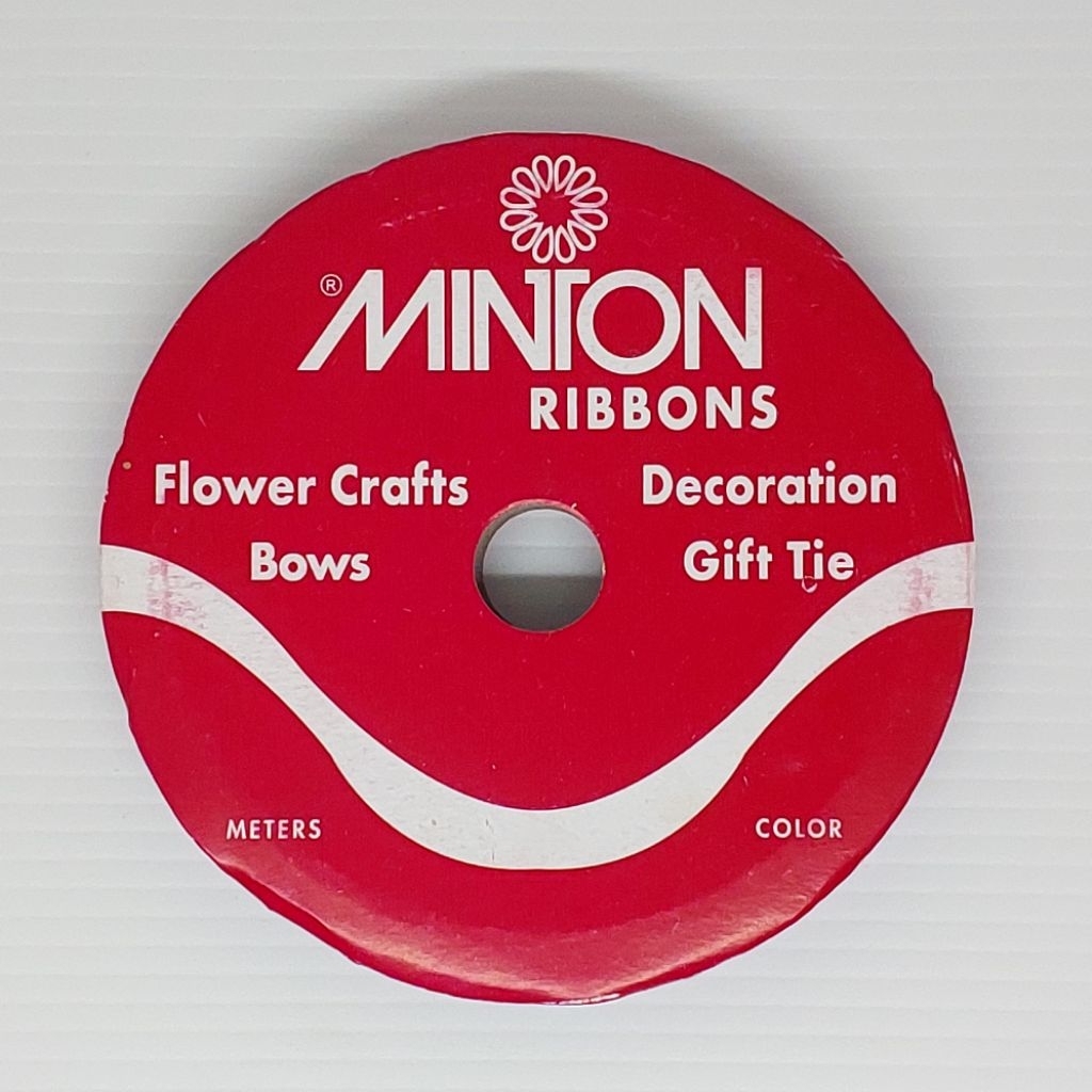 Minton Ribbons Pita Jepang Ungu List Garis Emas (pita kado hiasan prakarya art craft seni)