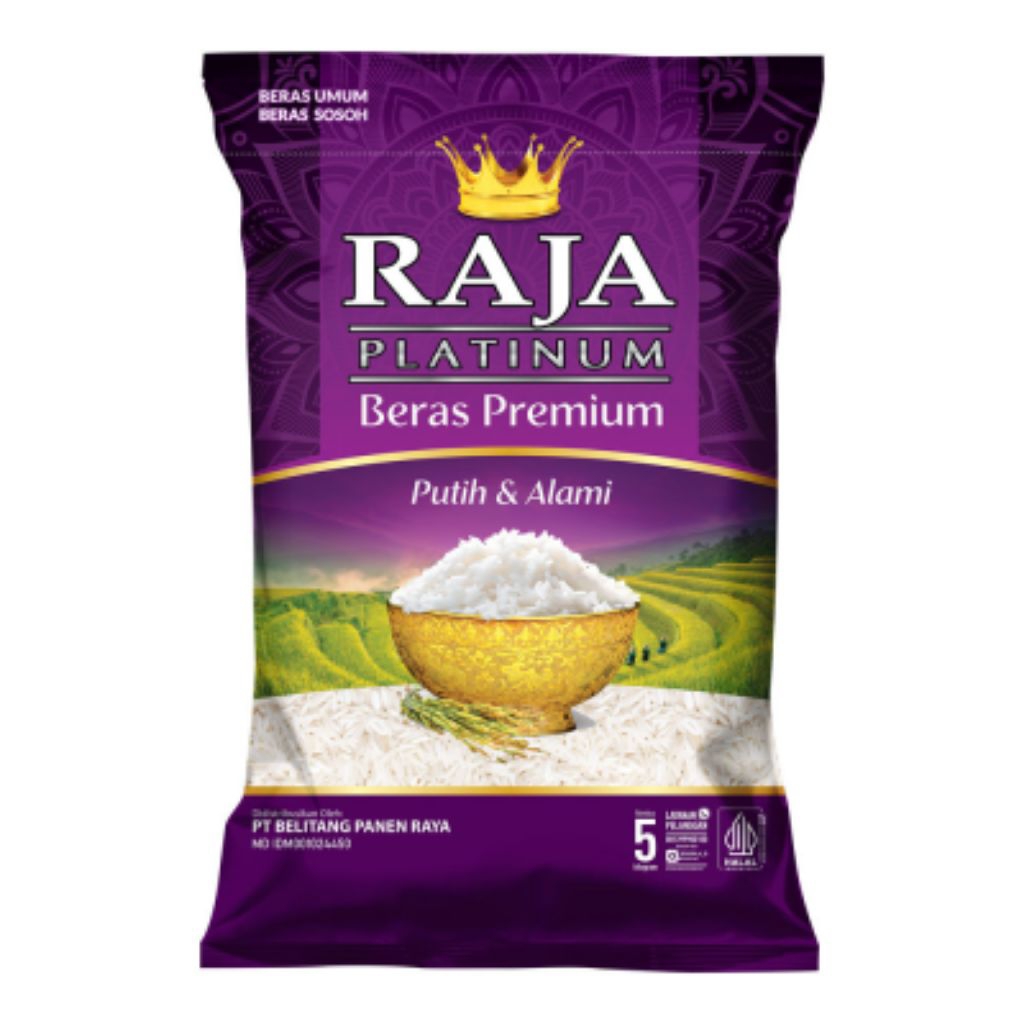 BERAS RAJA PLATINUM 5KG, BERAS PREMIUM