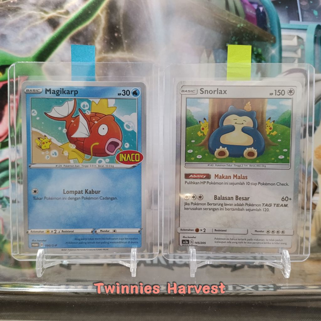 Set Kartu TCG Pokemon Yurutto Koleksi Trading Card Game Indonesia : Snorlax + Magikarp Promo INACO