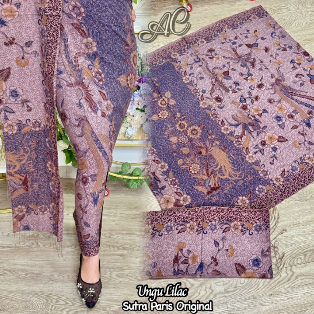 kain bali kamen sutra batik korpri set selendang