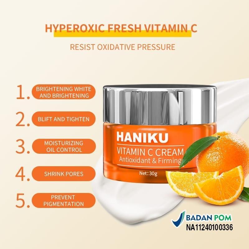 Haniku Vitamin C Skin Cream - Antioxidant - Melembabkan - Mengencangkan - Mencerahkan / Cream Vitami