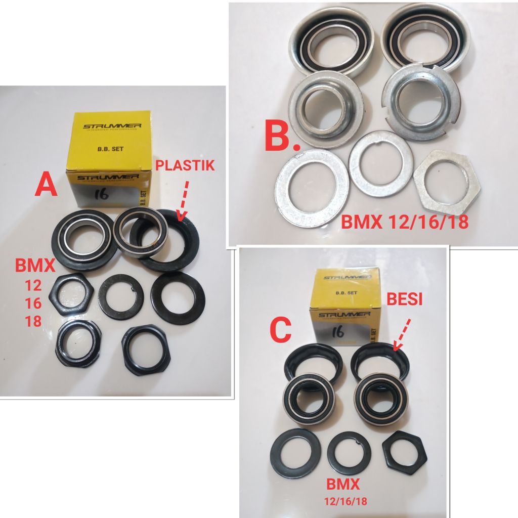 BB SET BEARING BMX 12/16/18 dan 20 STRUMER / PLATINUM