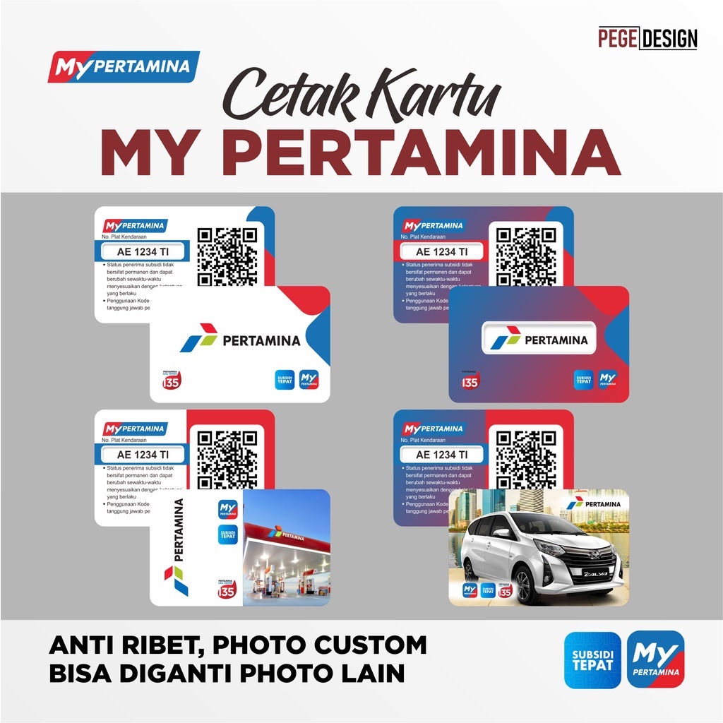 KARTU PERTAMINA / CETAK BARCODE PERTAMINA BENSIN SOLAR / CETAK KARTU BARCODE MOBIL RODA 4