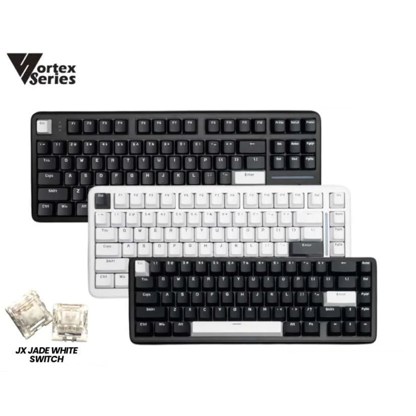 KEYBOARD MECHANICAL VORTEX SERIES MONO BLACK/WHITE
