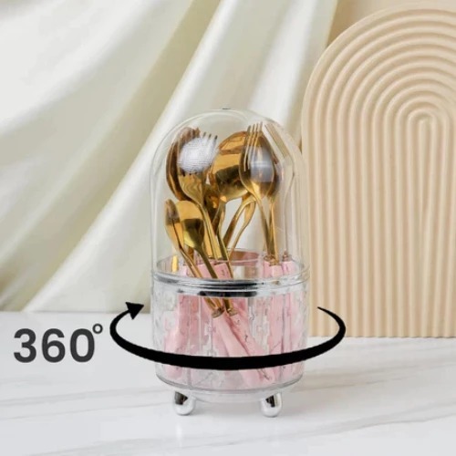 Tempat Sendok Ufo Putar/ Tempat Serbaguna/ Tempat Make Up Putar Co