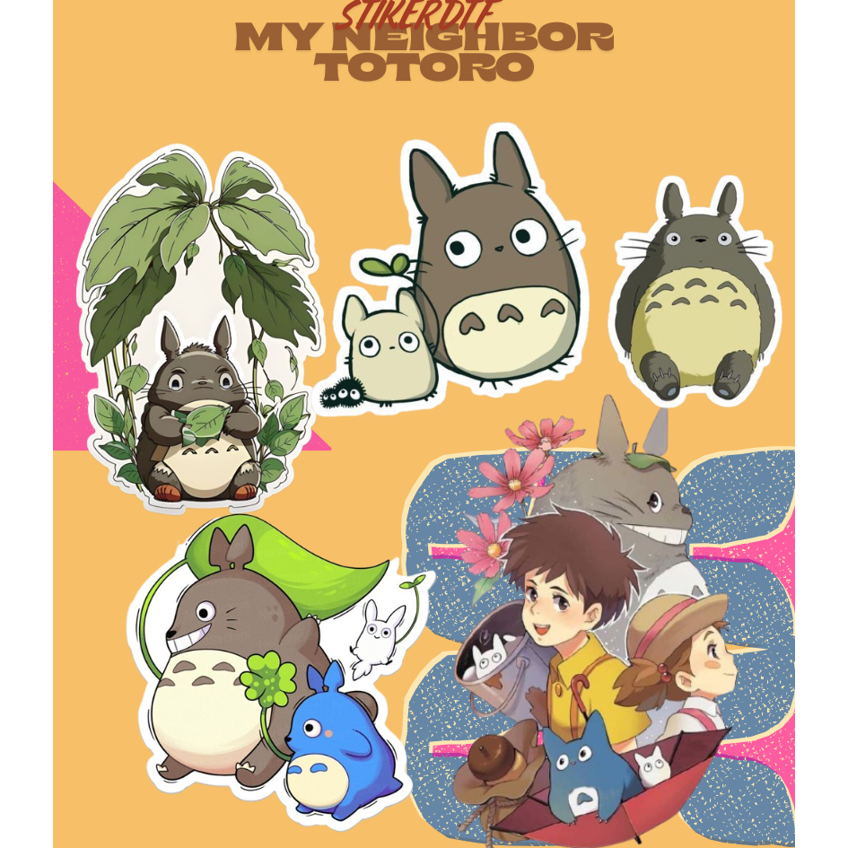 Stiker DTF AESTHETIC ANIME MY NEIGHBOR TOTORO- AESTHETIC GHIBLI MY NEIGHBOR TOTORO