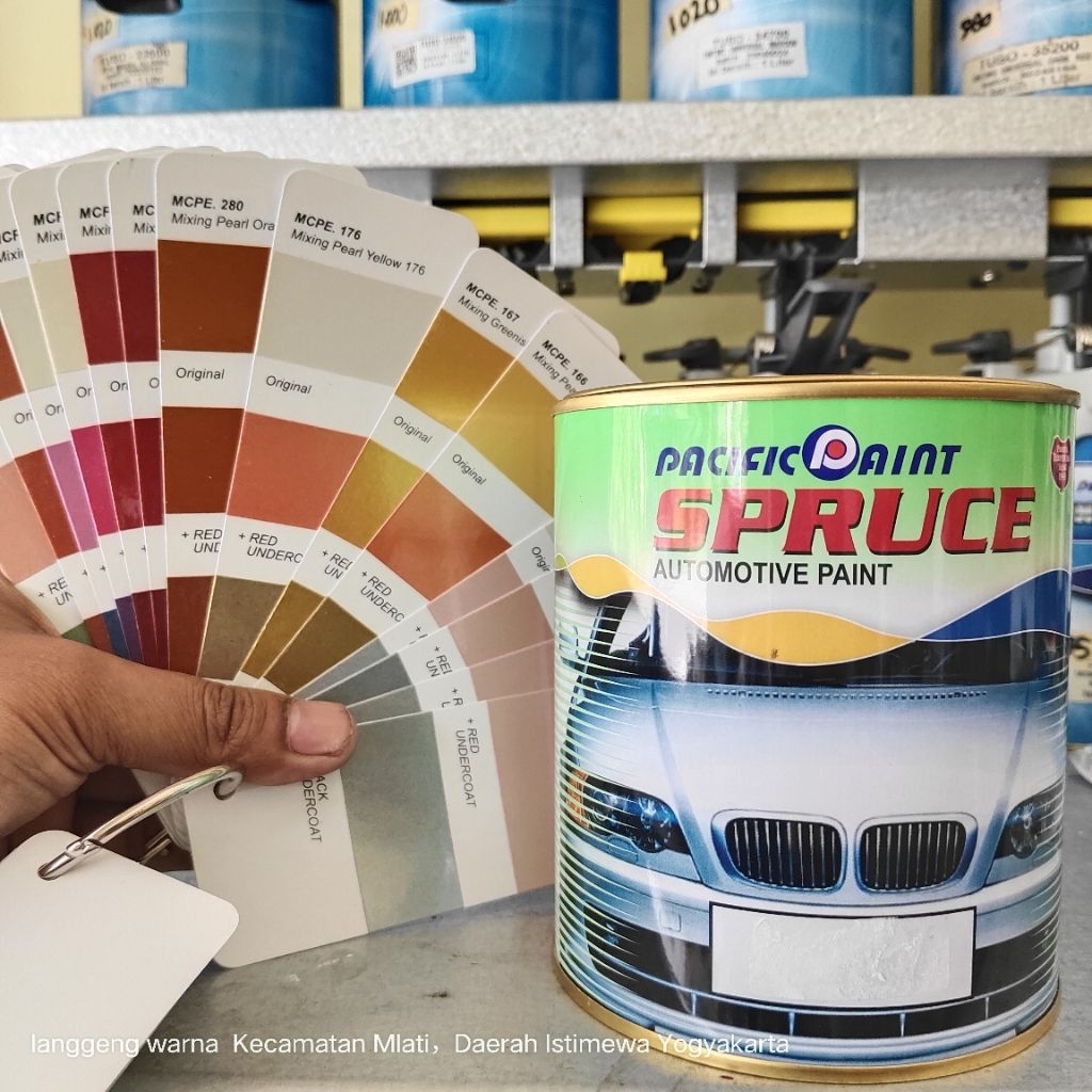 Cat PU Pacific Paint Spruce Mutiara / Pearl Lembayung White Blue Green Red Violet Orange