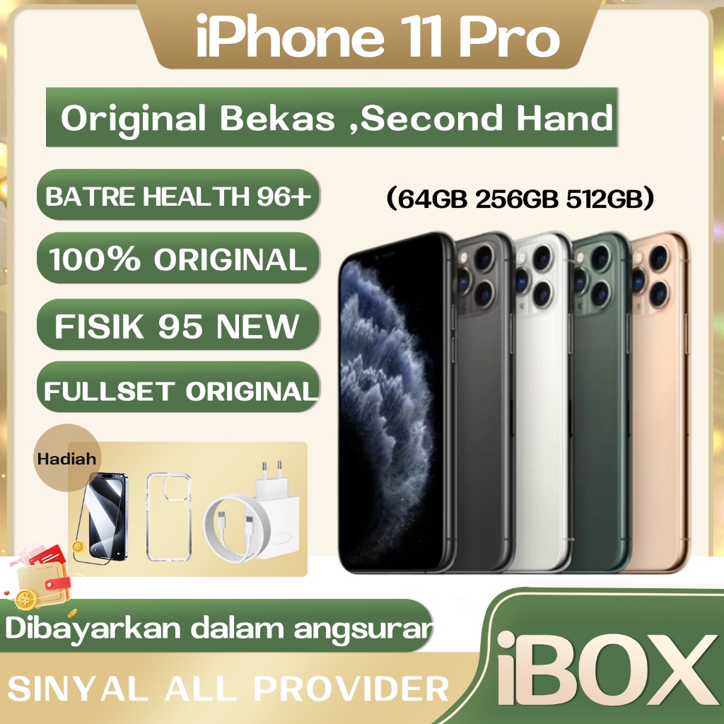 【iBOX】IPHONE 11 PRO Second inter Normal Pro Max 64GB 256GB 512GB Bekas iCenter Asli